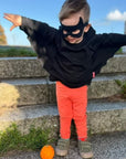 Funny Bat Costume Set with Winged Shirt and Mask in Organic Cotton for Halloween and Dress-Up Parties, Sizes 6 Months to 8 Years by Toby Tiger at brixbailey.com
