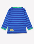 Blue dinosaur kids long sleeve shirt by Bio-Baumwoll in soft organic cotton at www.brixbailey.com