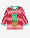 Premium Striped Organic Cotton Frog Baby Bodysuit with Snap Buttons for Easy Dressing by Toby Tiger at brixbailey.com