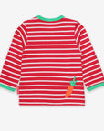 Premium Striped Organic Cotton Frog Baby Bodysuit with Snap Buttons for Easy Dressing by Toby Tiger at brixbailey.com