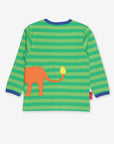 Luxury Organic Cotton Long Sleeve Shirt with Playful Jungle King Design and Snap Buttons for Easy Dressing by Toby Tiger at brixbailey.com