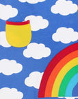 Colorful Rainbow Cloud Print Organic Cotton Long Sleeve Shirt for Kids, Soft GOTS Certified Eco-Friendly Fabric by Toby Tiger at brixbailey.com
