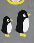 Premium organic cotton long sleeve baby shirt with cute penguin applique, stylish and comfortable for toddlers by Toby Tiger at brixbailey.com