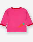 Premium Organic Cotton Long-Sleeve Baby Shirt with Bunny Applique and Surprise Back Detail, Soft Sustainable Pink Fabric, Snap Buttons for Easy Dressing by Toby Tiger at brixbailey.com