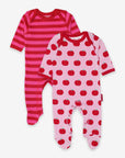 Eco-Friendly Baby Bodysuits Set with Fun Apple Print, Soft Organic Cotton, Snap Buttons, Machine Washable by Toby Tiger at brixbailey.com