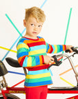 Classic Toby Tiger Striped Unisex Kids T-Shirt - Premium Organic Cotton, Soft & Durable, Fun Design for Ages 1-12 by Toby Tiger at brixbailey.com