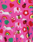 Stylish skater dress with vibrant Toby Tiger all over print, premium organic cotton, twirl-worthy swing skirt, snap-button neckline by Toby Tiger at brixbailey.com