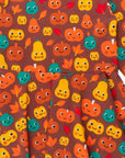 Premium organic cotton kids pumpkin skater dress, long sleeve eco-friendly Halloween outfit, soft GOTS-certified fabric, stylish fall wardrobe essential by Toby Tiger at brixbailey.com