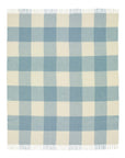 Lucy's Sky Blue Checker Merino Throw Blanket