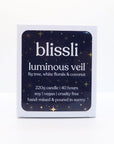 luminous veil – fig tree, white florals & coconut 220g soy candle