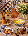 Buds in May — Hand-Painted Lunch Plates Inspired by Matisse Set of 4