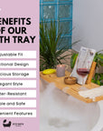 Luxury Eco-Friendly Bamboo Bath Tray