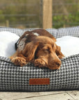 THE KENSINGTON | LUXURY HOUNDSTOOTH BOLSTER DOG BED