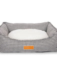THE KENSINGTON | LUXURY HOUNDSTOOTH BOLSTER DOG BED