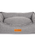 THE KENSINGTON | LUXURY HOUNDSTOOTH BOLSTER DOG BED