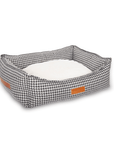 THE KENSINGTON | LUXURY HOUNDSTOOTH BOLSTER DOG BED