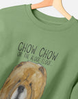 Snuggle in Style – Red Chow Chow Ladies Oversized Sweatshirt!
