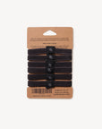 Black Plastic-Free Hair Ties - 6 Pack