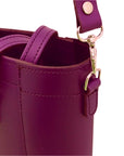 Leather Mini Twist Lock Shopper Bag - Magenta