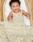 Organic Cotton Space-Dye Knitted Baby Bubble Romper