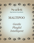 Maltipoo Silver Dog Charm Bracelet