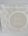 Hospital Bag Organiser Pouches - Unisex Beige Leaf Print