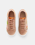 Embroidered Suede Sneakers for Women