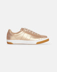 Womens Metallic Leather Sneakers in Gold or Silver