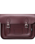 Handmade Leather Satchel - Marsala Red