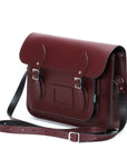Handmade Leather Satchel - Marsala Red