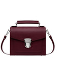 Handmade Leather Sugarcube Handbag - Marsala Red