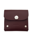 Handmade Leather Simple Coin Purse - Marsala Red