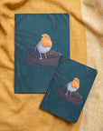 A6 Handmade Notebook with Robin Design
