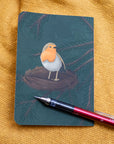 A6 Handmade Notebook with Robin Design