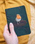 A6 Handmade Notebook with Robin Design