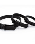 Matte Black Collar - Handmade Leather Notte Edition