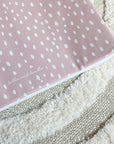 Anti-Roll Wedge Changing Mat - Dusky Pink Spotty Print