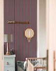 bold maya stripes wallpaper in enchanting brown and blue for a confident kids room makeover