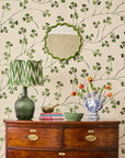 Mayfair Tray Hold All Rattan Basket in Green