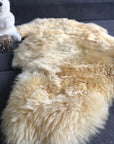 Premium baby sheepskin rug, 100% natural hypoallergenic long fur, organic free-range medical grade, vegetable tanned, sustainable luxury by Wildash London at brixbailey.com