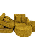 Medium Modular Sofa for Kids - Tangle Honey Mustard Plus