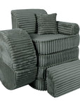 Medium Modular Sofa for Kids - Churros Forest Green Plus