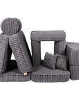 Medium Modular Sofa for Kids - Churros Jurassic Grey Plus