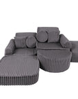 Medium Modular Sofa for Kids in Jurassic Grey