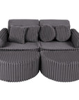 Medium Modular Sofa for Kids - Churros Jurassic Grey Plus