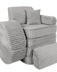 Medium Modular Sofa for Kids - Churros Moon Grey Plus