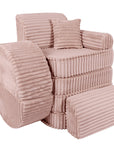 Medium Modular Sofa in Churros Pink for Kids