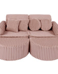 Medium Modular Sofa in Churros Pink for Kids