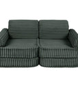 Medium Modular Sofa for Kids in Forest Green