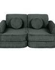 Medium Modular Sofa for Kids in Forest Green